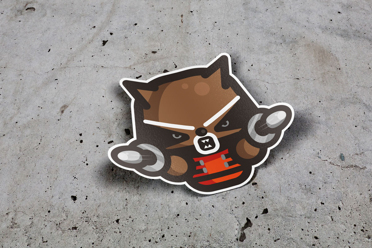 Rocket Raccoon | STICKERDROPS